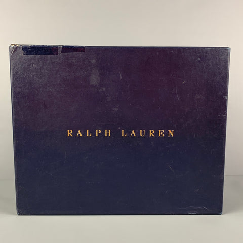 Colección RALPH LAUREN Talla 8.5 Botines con cordones perforados de ante naranja