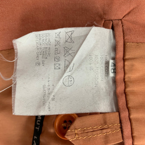 HELMUT LANG Size 38 Coral Cotton Notch Lapel Sport Coat