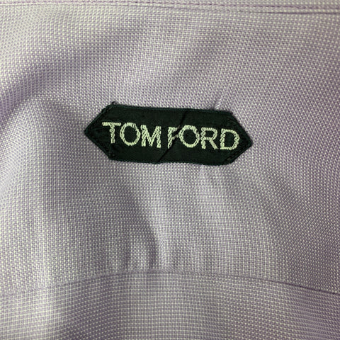 TOM FORD Size XL Purple Cotton Long Sleeve Shirt
