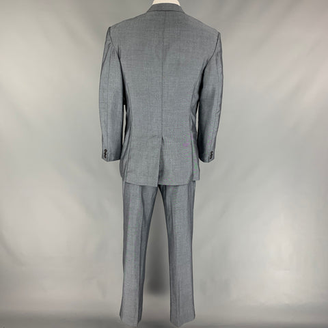 PAUL SMITH Size 46 Navy & White Mohair Blend Single Breasted Suit