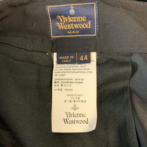 VIVIENNE WESTWOOD Size 28 x 31 Black Solid Lana Wool Casual Pants