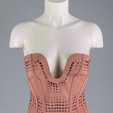 GUCCI Size S Pink Silk Corset Dress Top