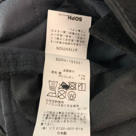 SOPHNET Size 32 Black Corduroy Cotton Blend Drop-Crotch Casual Pants