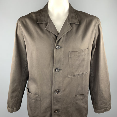 YOHJI YAMAMOTO Size S Brown Cotton Patch Pockets Jacket