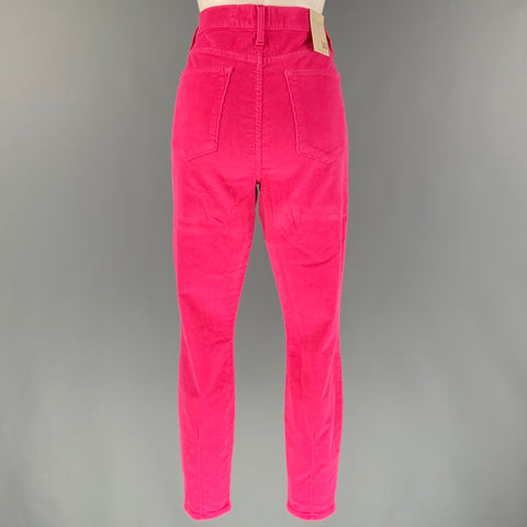 ALICE + OLIVIA Size 30 Pink Corduroy Jean Cut Cotton &  Elastane Casual Pants