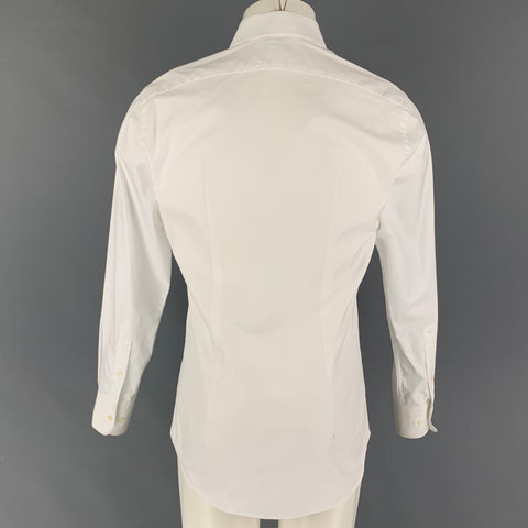 SUIT SUPPLY Size S White Cotton Long Sleeve Shirt