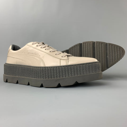 FENTY by RIHANNA Size 10.5 Gray Patent Leather Pointy Creeper Sneakers