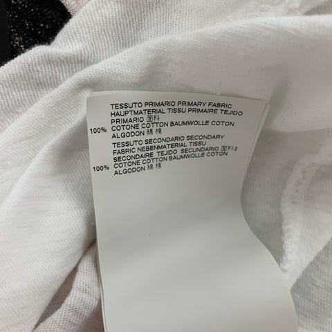 DSQUARED2 Size XL White Caten Bros Graphic Cotton T-shirt