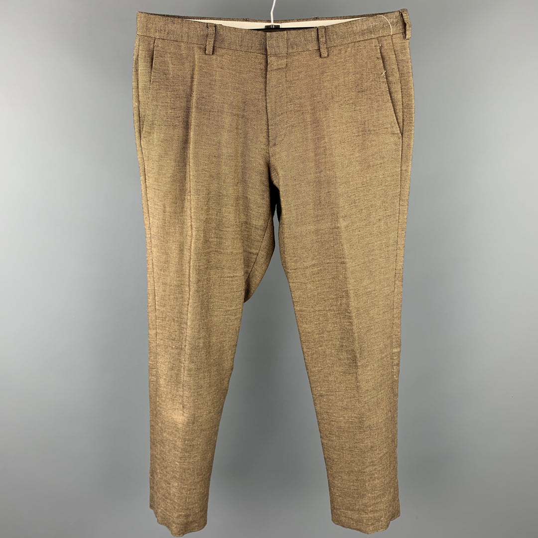 J CREW Ludlow Size 34 Brown Linen / Cotton Dress Pants