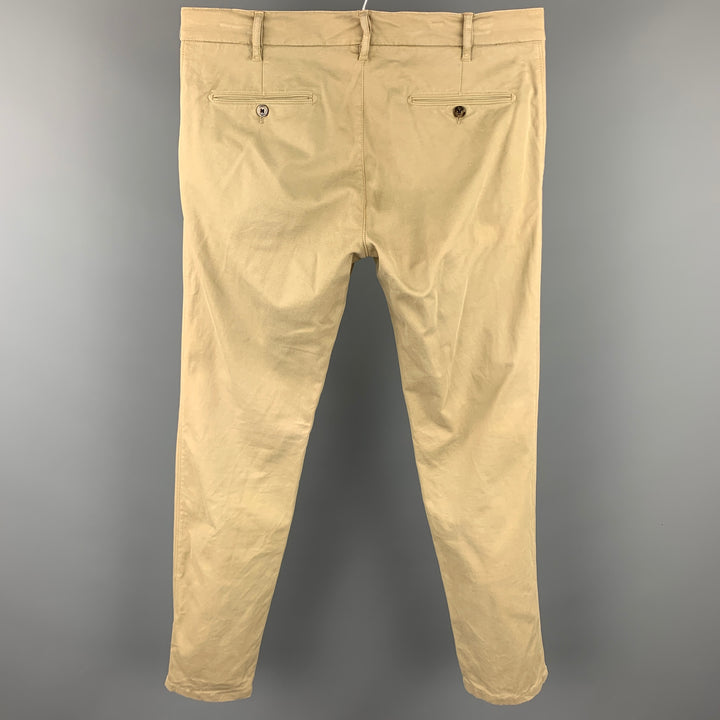 J.W. BRINE Size 34 Khaki Cotton Blend Zip Fly Casual Pants