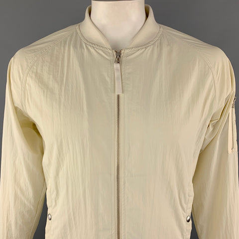 PENFIELD M Cream Nylon Snaps Zip UP Windbreaker Jacket