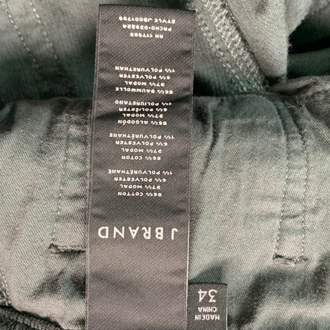 J BRAND Size 34 Green Corduroy Cotton Blend Flat Front Casual Pants