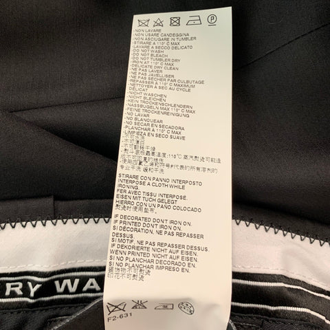 DSQUARED2 Size 32 Black Wool Blend Side Tabs Dress Pants