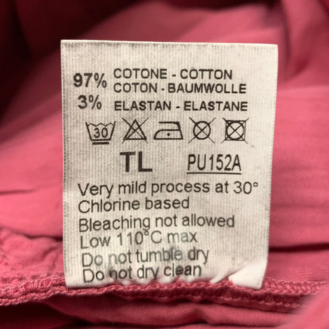 TELERIA ZED Size 33 Pink Cotton Elastane Jean Cut Casual Pants