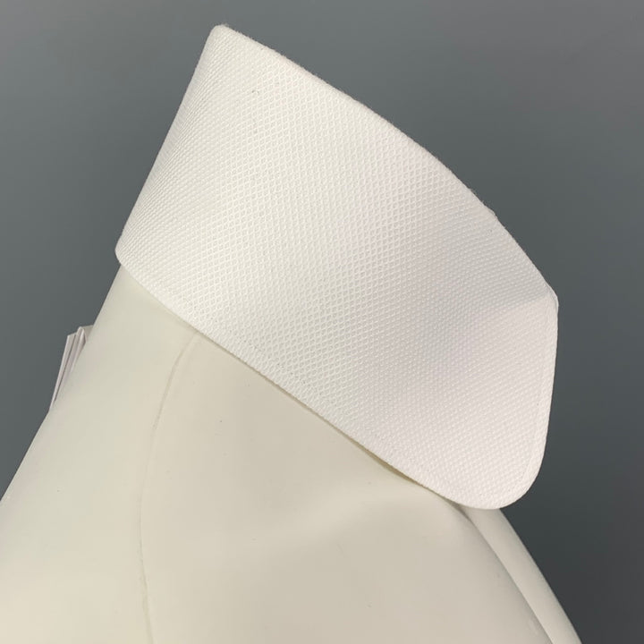 WALTER VAN BEIRENDONCK Size L Pique White Corset Collar