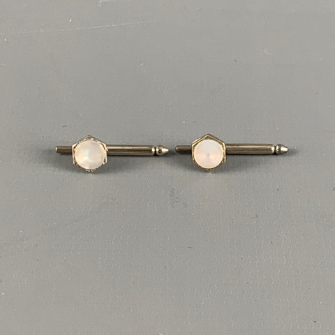 VINTAGE Silver Mother of Pearl Cuff Links