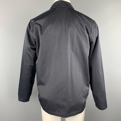 OUR LEGACY Size 38 Navy Textured Nylon Zip Jacket