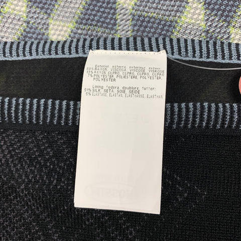MISSONI Grey & Black Ombre Rayon Blend Scarf
