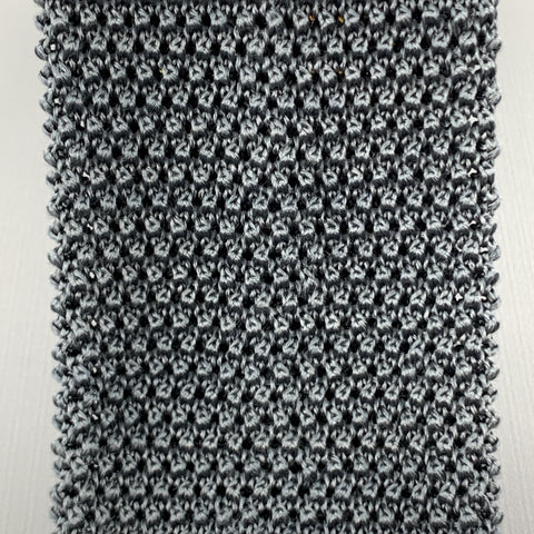 CHARVET Muted Teal Gray Silk Textured Knit Tie