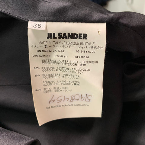 JIL SANDER Taille 6 Blazer en coton et polyester noir
