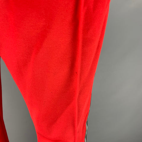 BURBERRY Talla 10 Pantalones casuales de algodón poliéster blanco rojo