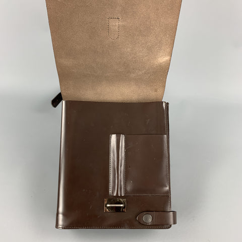 IT TIERRE Dark Brown Vinyl Crossbody Bag