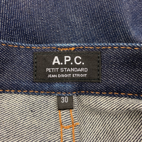 A.P.C. Size 30 Indigo Denim Contrast Stitch Petit Standard Jeans