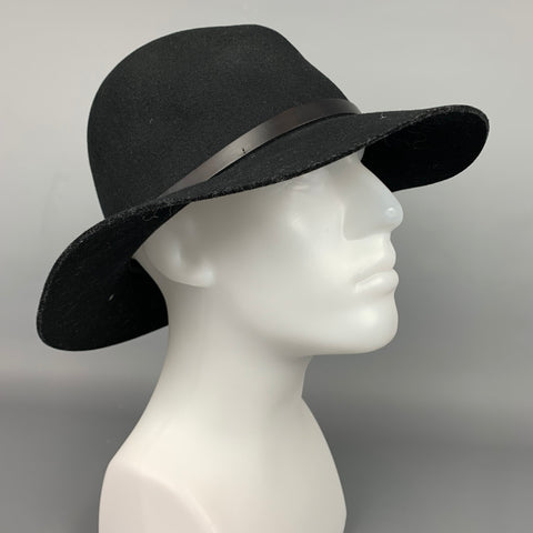 RAG &amp; BONE Chapeau Fedora en Feutre de Laine Noir Taille L