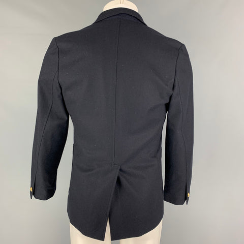 MAISON KITSUNE Size 36 Navy Wool Notch Lapel Sport Coat