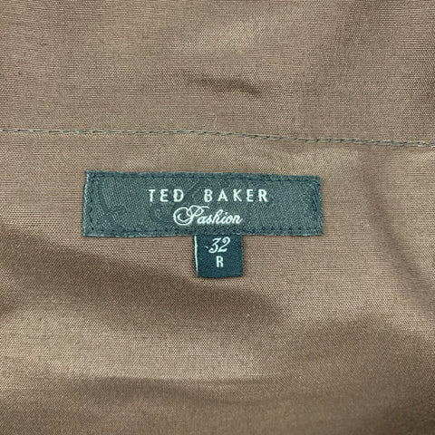 TED BAKER Size 38 Regular Teal & Black Wool / Mohair Tuxedo Suit
