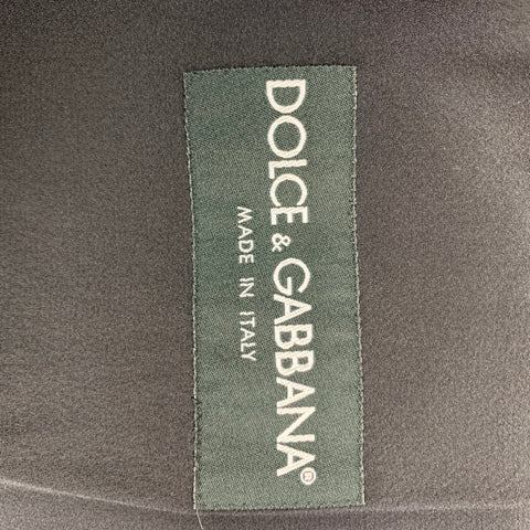 DOLCE & GABBANA Size 42 Black Silk Blend Notch Lapel Sport Coat