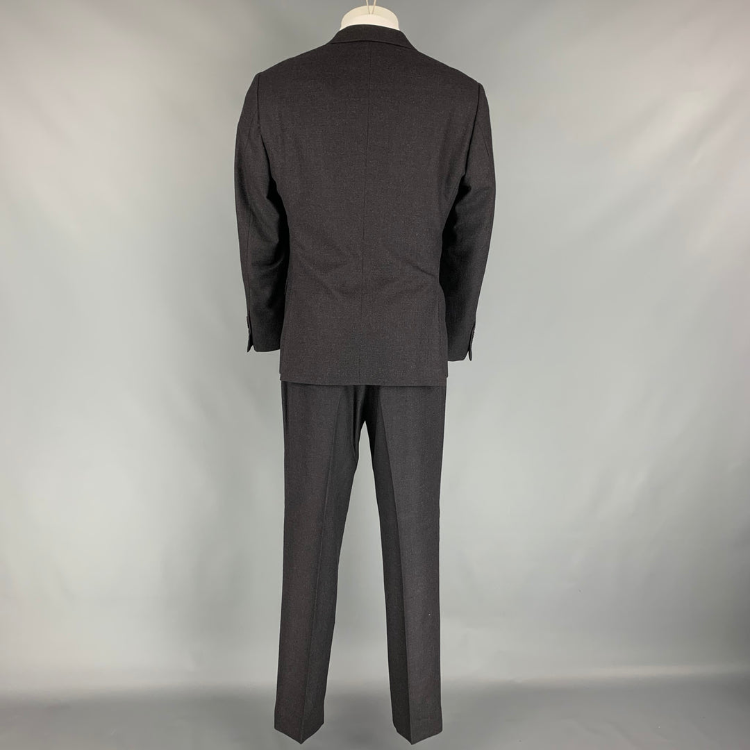 ARMANI COLLEZIONI G Line Size 40 Charcoal Virgin Wool Single Breasted Suit