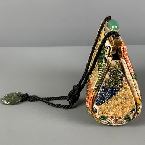 NATORI Multi-Color Beaded Clutch Handbag