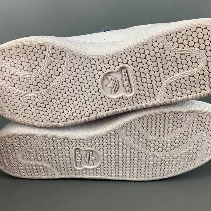 ADIDAS x STAN SMITH Size 10.5 White Leather Lace Up Sneakers