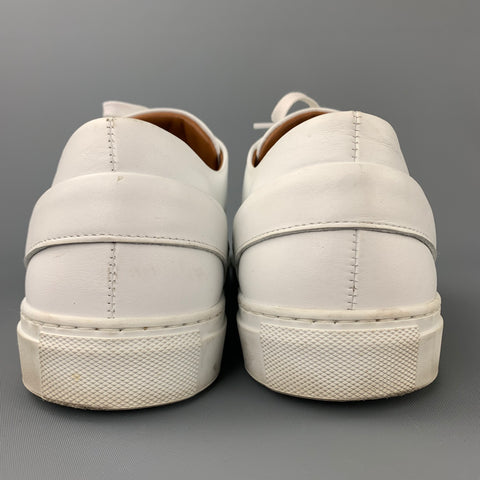 GRAND VOYAGE Size 8.5 White Leather Lace Up Sneakers