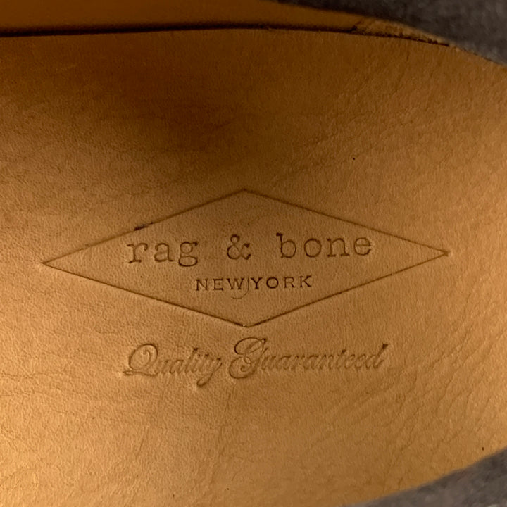 RAG & BONE Size 11 Charcoal & Cream Suede Sneakers