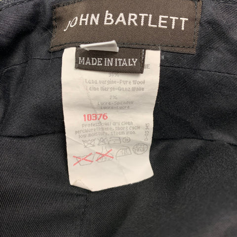 JOHN BARTLETT Size 34 Charcoal Wool / Lycra Flat Front Dress Pants
