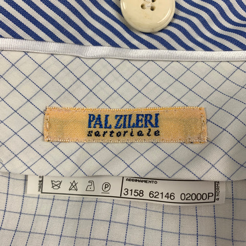 PAL ZILERI Size 36 Navy Wool Silk Flat Front Dress Pants
