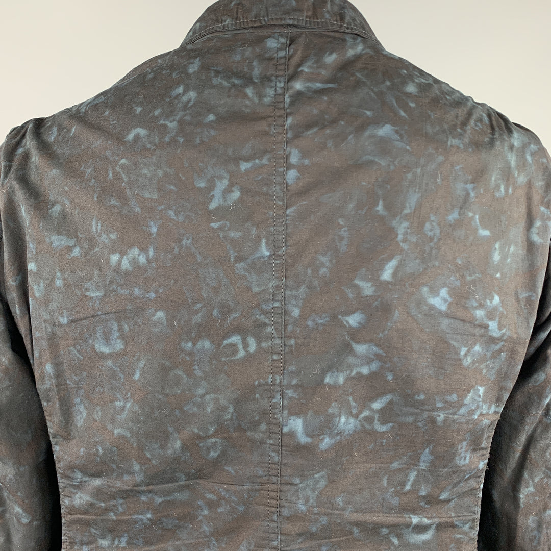 ENGINEERED GARMENTS Size 42 Navy Marbled Cotton Notch Lapel Sport Coat