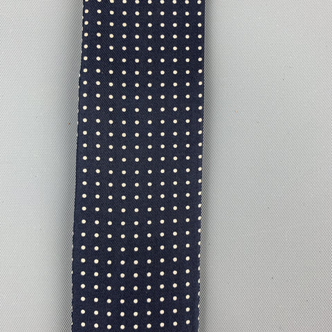 ROYAL Dots Navy Silk Leather Suspenders