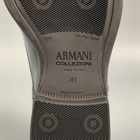 ARMANI COLLEZIONI Taille 8 Chaussures à lacets noires perforées à bout droit