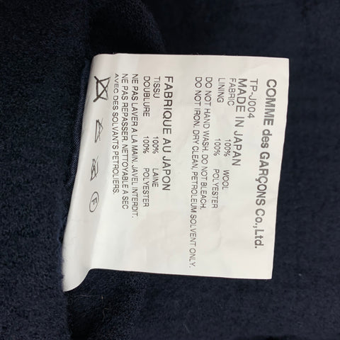 COMME des GARCONS TRICOT Size S Navy Textured Wool Jacket