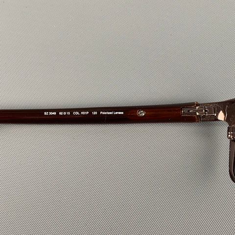 ERMENEGILDO ZEGNA Brown Acetate Metal Frames