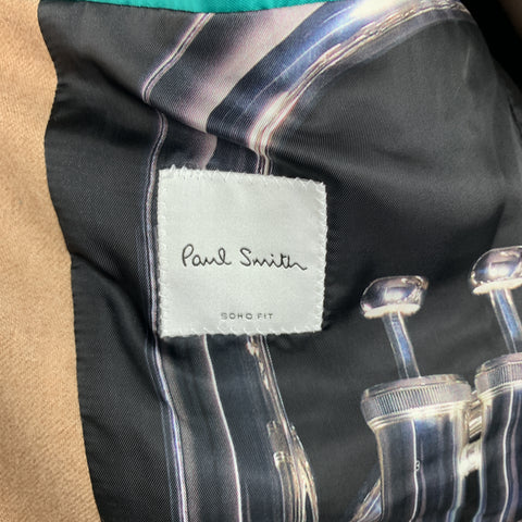 PAUL SMITH Size 40 Regular Tan Camel Hair Peacoat Sport Coat