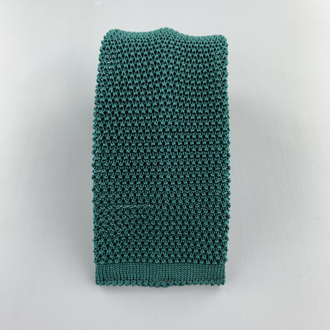 NEW & LINGWOOD Bold Forest Green Silk Textured Knit Tie
