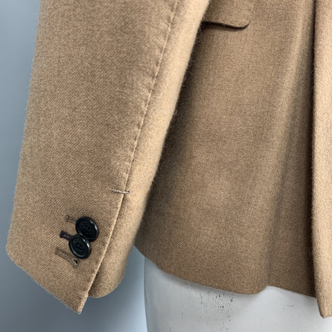 PAUL SMITH Size 40 Regular Tan Camel Hair Peacoat Sport Coat