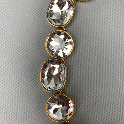 JUICY COUTURE Gold Tone Large Gemstone Necklace