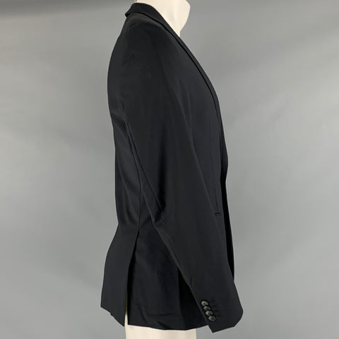 J. LINDEBERG Taille 36 Manteau de sport à revers cranté en laine noire