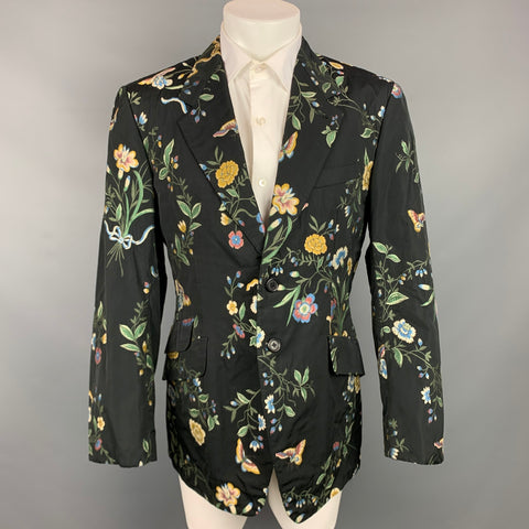 PAUL SMITH Size 42 Multi-Color Embroidery Viscose Blend Sport Coat