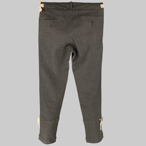 KENNETH FIELD Size S Grey Cotton Polyurethane Narrow Leg Casual Pants